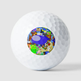 Ein froher Raumschiff-Cartoon Golfball