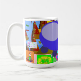 Ein froher Raumschiff-Cartoon Kaffeetasse