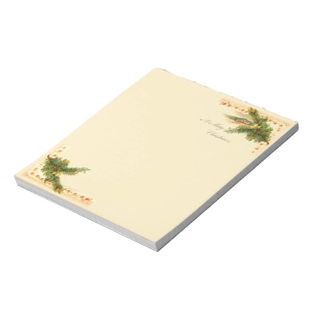 Ein froher Weihnachten Vintager Notepad Notizblock (Rotiert)