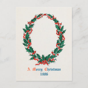 Ein froher Weihnachts-Tannenbaum-Kranz (1906) Feie Feiertagspostkarte