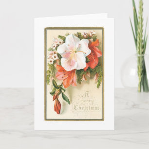 Ein froher Weihnachtsblume Feiertagskarte
