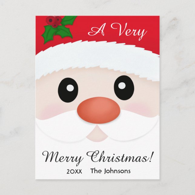 Ein froher Weihnachtsfeiertag auf der Postkarte (Vorderseite)