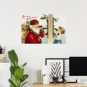 Ein froher Weihnachtsmann von Ellen Clapsaddle Poster