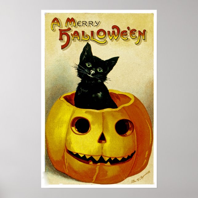 Ein frohes Halloween Kitten Poster (Vorne)