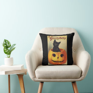 Ein frohes Halloween von Ellen Clapsaddle, Vintage Kissen
