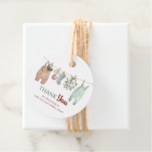 Ein frohes kleines Weihnachtskleid Danke Geschenkanhänger