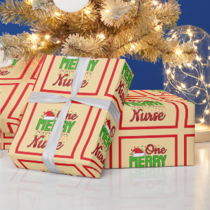 Ein Frohes Krankenpfleger-Weihnachtspapier Geschenkpapier