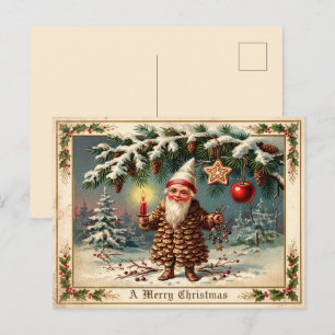 Ein Frohes Tannenzapfen-Weihnachten Feiertagspostkarte