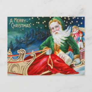 Ein frohes Weihnachten Vintage Santa Claus Kinder