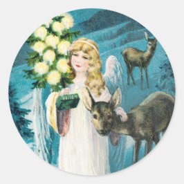 Ein frohes Weihnachtsfest Runder Aufkleber