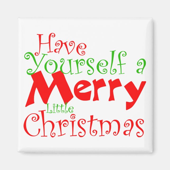 Ein frohes Weihnachtsmagnet Magnet (Vorne)
