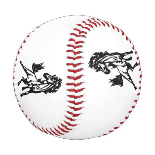 Ein fröhlich springendes Pferd in der Wildnis Baseball