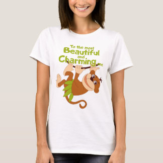 Ein fröhlicher Affe schwingt auf einem Ast T-Shirt