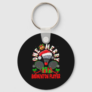 Ein fröhlicher Badminton-Spieler Weihnachts-Team-M Schlüsselanhänger