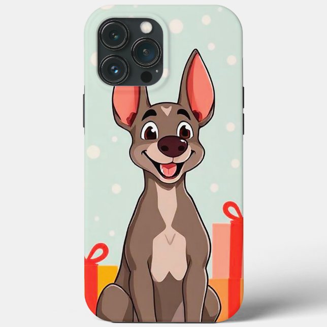 Ein fröhlicher Hund im Stil eines Cartoon Case-Mate iPhone Hülle (Rückseite)
