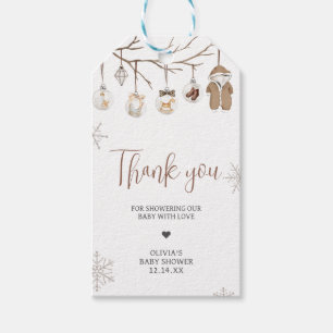 Ein fröhlicher kleiner Winter Weihnachtspferd Tags Geschenkanhänger
