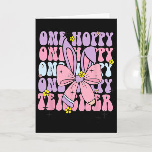 Ein fröhlicher Lehrer Retro-Hase Ostern Lehrer Ane Karte