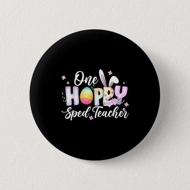 Ein fröhlicher Sonderpädagogik-Lehrer - Sonderpäda Button (Vorderseite)