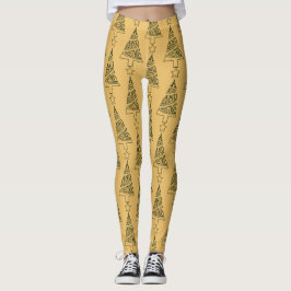 Ein fröhlicher und heller Weihnachtsbaum Grün und  Leggings