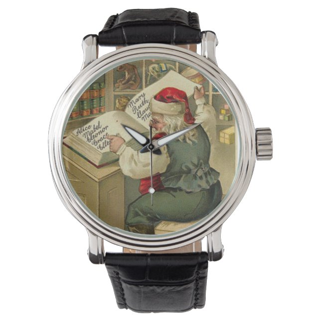 Ein fröhlicher Weihnachts-Workshop Armbanduhr (Vorderseite)
