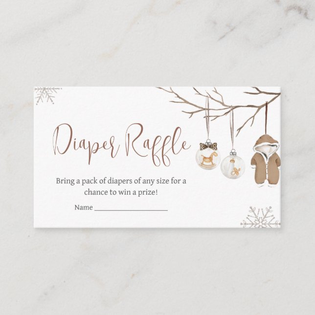 Ein fröhlicher Winter-Weihnachtsmann-Raffle Begleitkarte (Vorderseite)