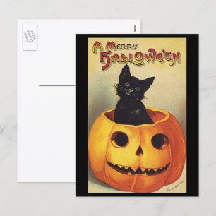 Ein fröhliches Halloween von Ellen Clapsaddle, Vin Feiertagspostkarte