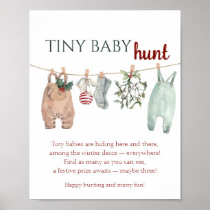 Ein fröhliches kleines Weihnachten Kleidung WINZIG Poster