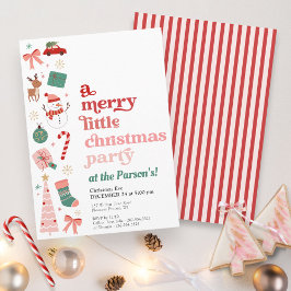 Ein fröhliches, kleines Weihnachtsgebäck - Rosa un Einladung