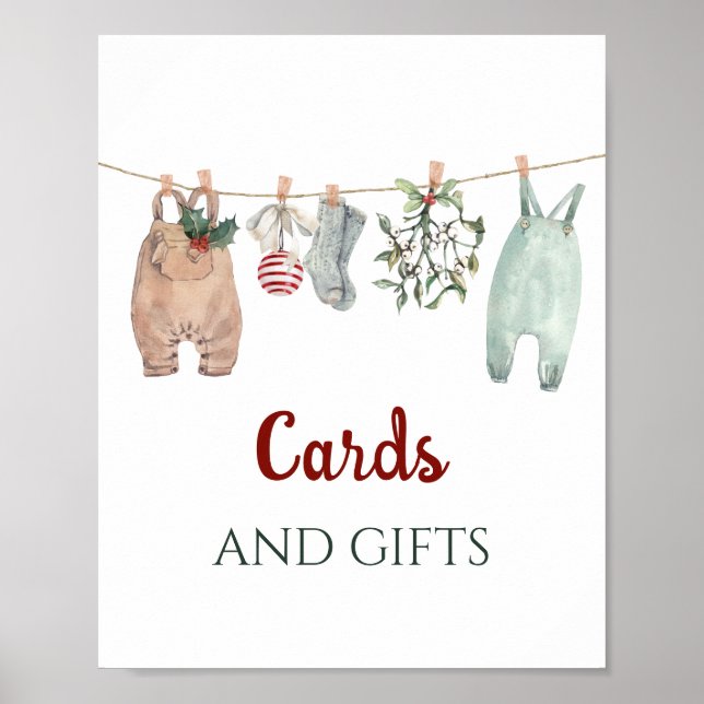 Ein fröhliches kleines Weihnachtskleid Karten und  Poster (Vorne)