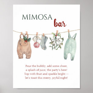 Ein fröhliches kleines Weihnachtskleid Mimosa-Bar Poster