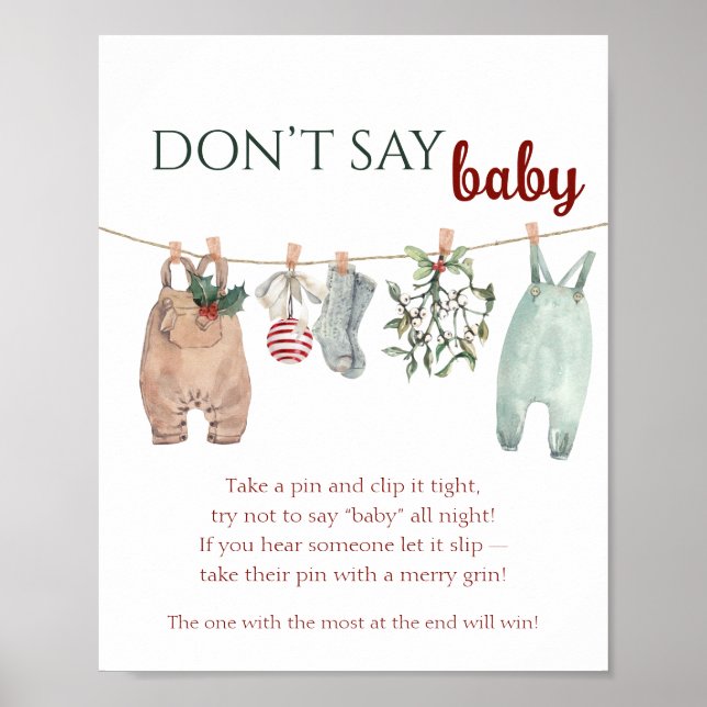 Ein fröhliches kleines Weihnachtskleid SAG NICHT B Poster (Vorne)