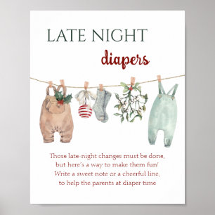 Ein fröhliches kleines Weihnachtskleid Spätabendwi Poster