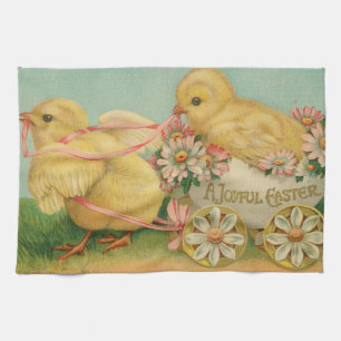 "Ein fröhliches Ostern" Vintage-Postkarte, ca. 191 Geschirrtuch