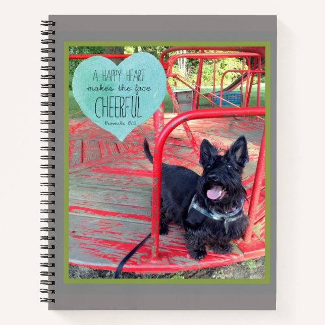Ein fröhliches Smile-Notebook Notizbuch (Vorderseite)