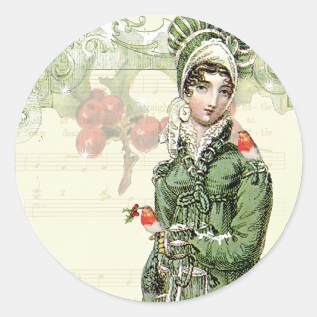 Ein fröhliches Weihnachten Runder Aufkleber (Vorderseite)