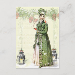 Ein fröhliches Weihnachtsfest Jane Austen inspirie RSVP Karte