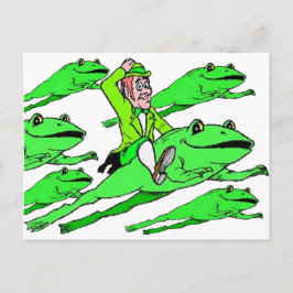 Ein Frosch am St. Patrick's Day Postkarte