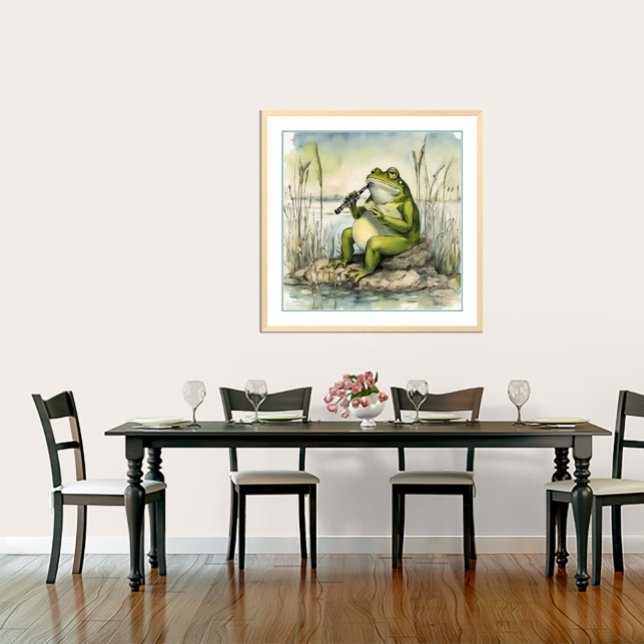 Ein Frosch, der Klarinette spielt - Kunstdruck Poster (A Frog Playing A Clarinet- Art Print.
Artist: Roger Smith)