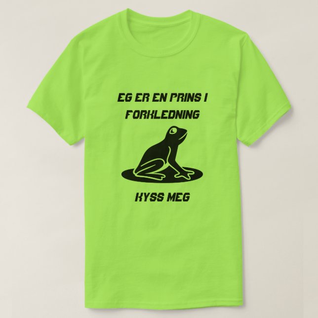 Ein Frosch und ein Text bin ich ein Prinz in der T-Shirt (Design vorne)