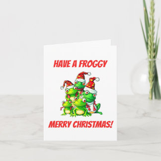Ein Frosch-Weihnachten! Karte