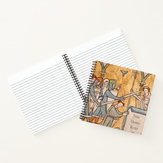 Ein früheres Martyrium von St. Thomas Becket in Ar Notizbuch (Innenseite)