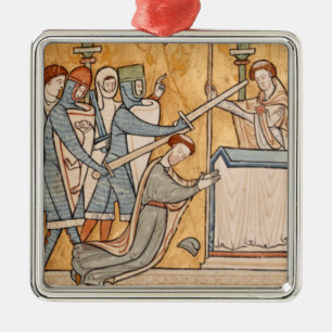 Ein früheres Martyrium von St. Thomas Becket in Ar Ornament Aus Metall