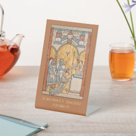 Ein früheres Martyrium von St. Thomas Becket in Ar Sockelschild