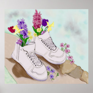 Ein Frühling in Ihrem Schritt Poster