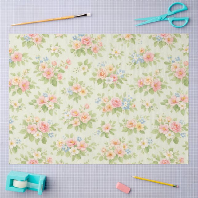 Ein frühlingshaftes Blumendesign #11 Seidenpapier (Basteln)