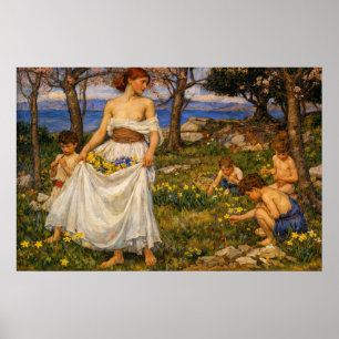 Ein Frühlingslied von John William Waterhouse Poster