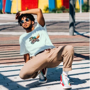 Ein Fuchs, der ein BMX-Rad fährt T-Shirt