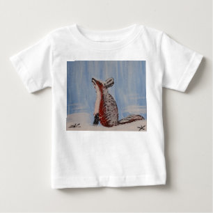 Ein Fuchs im schneebedeckten Wald Baby T-shirt