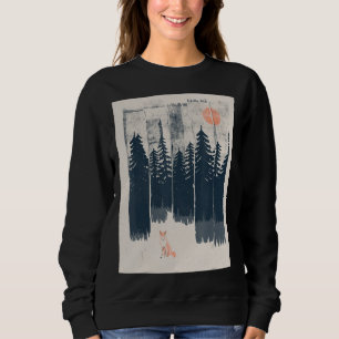 Ein Fuchs im wilden Bergsonnenwald Japanische Kuns Sweatshirt