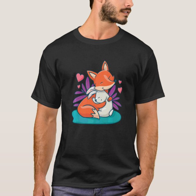 Ein Fuchs und ein sonniger Umarmer des Nachbarn Fo T-Shirt (Vorderseite)
